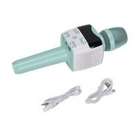 NutriEss Microfono wireless microfono portatile HIFI Stereo Sound Microfono Bluetooth per PC di compleanno per feste a casa Tutti gli smartphone (Bleu)