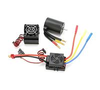 NutriEss Motore brushless Impermeabile 3650 3900KV 60A ESC Dissipatore di Calore Combo Set Coppia Elevata Leggero 4 Poli 12 Slot Design per Auto RC 1/10 Lega di Alluminio Rame Plastica 310g