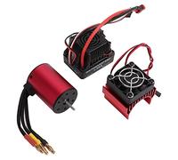NutriEss Motore brushless S3650 4300V, Motore ESC brushless 60A, Kit dissipatore di Calore, Design Impermeabile ad Alta Coppia, alloggiamento in Lega di Alluminio CNC per Auto