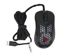NutriEss Mouse da gioco professionale cablato ad alta precisione 6200dpi RGB Design ergonomico Confortment Grip USB PC PC Gaming Topi per i giocatori di eSports materiale Black M506 (Nero)