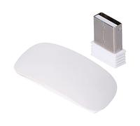 NutriEss Mouse mouse USB wireless smart slim mini portatile 2,4 g mouse a cordone con ricevitore USB per tablet per computer portatili per laptop design ergonomico Colori luminosi (White)