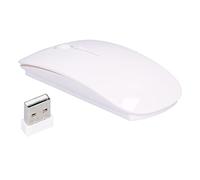 NutriEss Mouse wireless mouse slim portatile ergonomico 2,4 g mouse di computer a cordone con ricevitore USB per laptop tablet per ufficio desktop per PC ABS Colore brillante 80012001600dpi (Bianco)