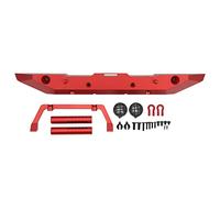 NutriEss Piastra di Protezione Protettiva per paraurti Anteriore RC in Lega di Alluminio per impieghi gravosi per Auto RC Axial SCX6 1/6 con Supporto per Luce LED, Foro da 305 mm (Rosso)