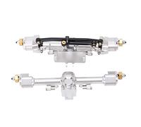 NutriEss RC Auto Metal Front Portale Portale Portale Set Set in Lega di Alluminio CNC Aggiornamento delle Prestazioni Pesanti per Servizio Pesante per assiale 1/24 SCX24 Crawler Truck (Argento)
