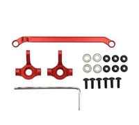 NutriEss RC Metal Steering Cup Steering Rod Hex Wrench Set Aluminum Alloy Performance Upgrade for Jimny XMYKC01CM 1/16 RC Car Parts (Red)