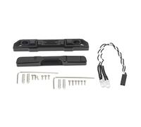 NutriEss RC Portai Anteriori dei paraurti Anteriori di Grado Professionale in Lega di Alluminio Impatto Pesante con luci 2led per assiale SCX24 AXI00005 AXI00002 1/24 Scala RC Black