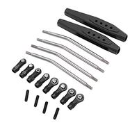 NutriEss RC Rear Trailing Arms with Link Rod High Performance Durable Aluminum Alloy Suspension Upgrade Parts for Axial RR10 90048 90053 RC Car (Black)