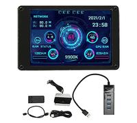 NutriEss Schermo IPS USB Mini Display a immagini nitide CPU GPU RAM Temperatura con cavo a scheda madre Adatto per il monitoraggio 'host del computer