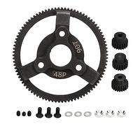 NutriEss Set di pignone e Corona in Acciaio, Corona 48P 90T con pignone 19T 20T 21T per Auto RC Slash 2WD 1/10, Parti di aggiornamento Resistenti e ad Alte Prestazioni.