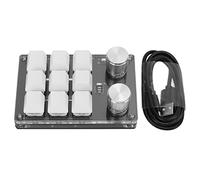 NutriEss Tastiera di scelta rapida programmabile a 9 tasti USB Dual Mode funzione manopola per giochi multimediali da ufficio