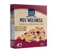Nutrifree Barrette Cereali Mix Wellness Senza Glutine 5x28g Fonte Di Fibre