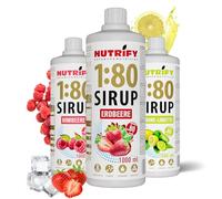 NUTRIFY Vital Fitness Drink 1:80 Sciroppo 3 X 1 L - Concentrato per bevande con vitamine e L-Carnitina senza zucchero - produce 240 litri di bevanda sportiva a basso contenuto calorico, confezione da