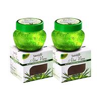 Nutriglow Aloe Vera Gel Great for Face, Hair, Acne, Sunburn, Bug Bites, Rashes, Glowing and Radiant Skin, Hydrating Gel Relieves Itchy & Irritated Skin Non Sticky, 100gm Each, Pack of 2