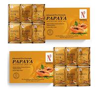 Nutriglow Natural's Advanced Pro Formula Papaya Facial Kit for Even Skin Tone, Excess Pigmentation & Helps Reduce Scars, 10Gmx6 Each, Pack of 2