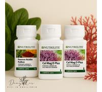 Nutrilite Ferro e Acido Folico + Cal Mag D Plus -Energia, Sangue e Ossa Sane
