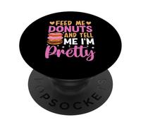 Nutrimi ciambelle e dimmi che sono carina PopSockets PopGrip Adesivo