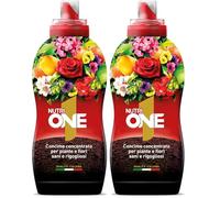 NutriONE Concime Liquido Concentrato per Piante e Fiori per risultati in 7 Giorni! 500ml (Confezione da 2)