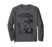 Nutrire la Natura retrò Capibara Giardinaggio Umorismo Maglia a Manica