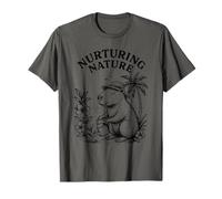 Nutrire la Natura retrò Capibara Giardinaggio Umorismo Maglietta