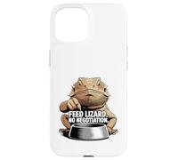 Nutrire lucertola senza negoziazione divertente rettile Custodia per iPhone 15