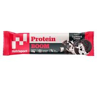 NUTRISPORT Barrette Protein Boom | Integratore Alimentare Proteico | Contributo energetico | Riduce la stanchezza e l'affaticamento | Gusto Biscotti E Crema | 24 unità