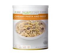 Nutristore Pasta e manzo cremosi liofilizzati | Sopravvivenza di emergenza per alimenti sfusi | Perfetto per pasti veloci quotidiani e conservazione a lungo termine | 25 anni di durata | ispezionato