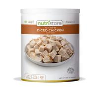 Nutristore Pollo liofilizzato, conservazione di alimenti sfusi di sopravvivenza di emergenza, carne di alta qualità, perfetto per zaino in spalla leggero o pasti a casa, ispezionato USDA