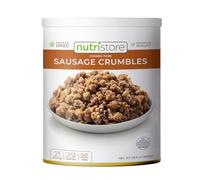 Nutristore Salsiccia liofilizzata | Carne di maiale macinata precotta per zaino in spalla, campeggio, preparazione dei pasti | Fornitura di cibo di emergenza di sopravvivenza a lungo termine | Durata