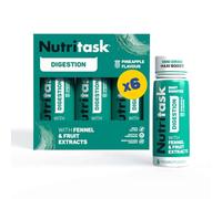 Nutritask Shot Digestion - Digestione e Drenaggio - Box da 6 x 60 ml | Con Finocchio e Zenzero