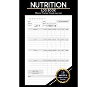 Nutrition Log Book & Macro Tracker Food Journal: Tracking Meals, Daily Food, Water Intake, Carb and Calorie Counting, Counter Book for Weight Loss