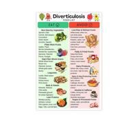 Nutritional Fiber Foods Chart Gut Health Grocery Shopping List Canvas Poster Print Kitchen Wall Decor Health Conscious Gift(Framed,12x18inch(30x45cm))