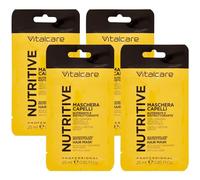 NUTRITIVE, Maschera Capelli Nutriente e Ristrutturante Monodose, Con Ceramidi Vegetali e Pantenolo. Per Capelli Secchi, Spenti 25ml (4 Monodose)
