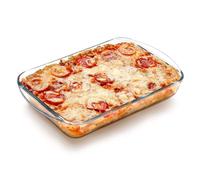 NUTRIUPS 1,8L Pirofila da Forno in Vetro, 27x19x4,7cm Teglia Forno in Vetro, Sicuro per Microonde e Forno