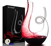 NUTRIUPS Decanter per Vino, Decanter in Vetro, Caraffa per Vino Rosso Decanter in Cristallo Aeratore Decanter, Decanter Design Particolare Decantatore per 750ml