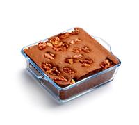 NUTRIUPS pirofila da forno in vetro borosilicato, 12cm mini piatto quadrato forno sicuro lasagnera da forno,0.4L