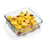NUTRIUPS Pirofila quadrata in vetro da 15,5 cm, mini pirofila in vetro borosilicato, piccola casseruola, lasagnera da forno 0.8L