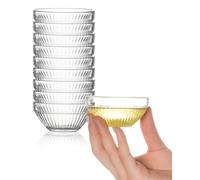 NUTRIUPS Set di 10 mini ciotole in vetro da 75 ml, piccole ciotole, 7,6 cm, senza piombo