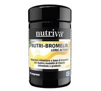NUTRIVA 30 Compresse Integratore Drenante, Nutri Bromelin Long Action, Formula c