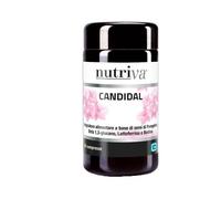 NUTRIVA Candidal, Integratore Alimentare per Candida e Recidive, con Semi di Pompelmo, Beta 1,3-Glucano, Lattoferrina, Biotina, Riequilibra la Flora Batterica Intestinale, 30 Compresse, Vegetariano