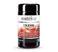 NUTRIVA Coleval, Integratore Alimentare per Colesterolo, Omocisteina e Glicemia, Sindrome Metabolica, Apparato Cardiovascolare, Salute del Cuore, con Berberina e Cromo Picolinato, 60 Compresse, Vegan