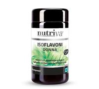 NUTRIVA Isoflavoni Donna, Integratore Alimentare a base di Isoflavoni da Kudzu, Trifoglio rosso e Griffonia, Supporto per la Menopausa, Fitoestrogeni, Vampate, Sudorazione, Umore, Vegan, 50 Compresse