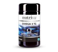 NUTRIVA Omega 3 TG, Integratore Alimentare Ricavato da Olio di Pesce, Ricco in Acidi Grassi Omega 3, Ideale per il Benessere del cuore e cervello - 90 Softgel