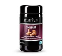 NUTRIVA Shiitake, Integratore Alimentare BIO Lentinus edodes, Supporto alla pressione sanguigna, azione antivirale, azione di rieqilibrio della flora batterica intestinale, 60 Capsule, Vegan