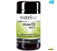 Nutriva Vegan D3 2000 UI - 60 cpr masticabili Vitamina D3 masticabile vegana