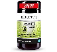 Nutriva Vegan D3 2000 UI Giuriati Integratore di Vitamina D3 120 Compresse