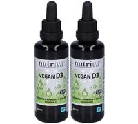 Nutriva Vegan D3 HD Gocce Set da 2 2x30 ml Gocce orali