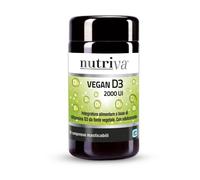 NUTRIVA Vegan D3 Integratore Alimentare a Base di Vitamina D3 Ideale per le Ossa
