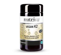 NUTRIVA Vegan K2 Integratore Alimentare a Base di Vitamina K2 da Fonte Vegetale