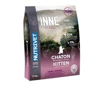 NUTRIVET - INNE CHAT CHATON - Crocchette senza cereali - Gattino - Pollo - 80% ingredienti animali - 1,5 kg