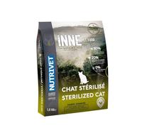 NUTRIVET - INNE CHAT - Crocchette senza cereali - Gatto sterilizzato o sovrappeso - Pollo - 80% ingredienti di origine animale - 1,5 kg